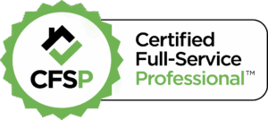 Certified Full-Stack Professional badge with green and black design.