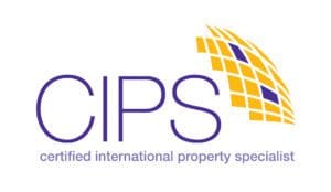 Logo of a certified international property specialist organization.
