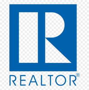 Blue and white REALTOR® logo with a stylized R.
